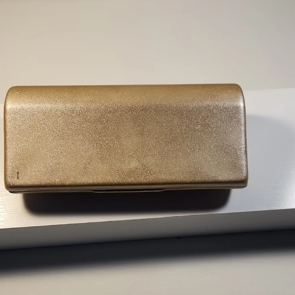 Bebe‎ Shimmering Gold Clamshell Glasses Case